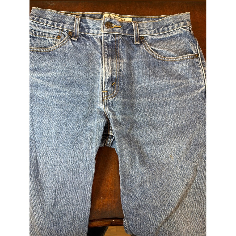 Authentics Signature by Levi‎ Strauss Mens Regular Fit Light Wash Jeans Denim